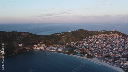 Praia dos Anjos, Arraial do Cabo, Rio de Janeiro aerial view footage