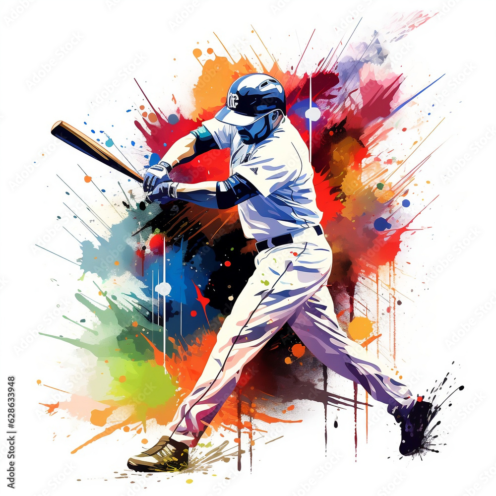 Baseball player vector illustrator design on white background