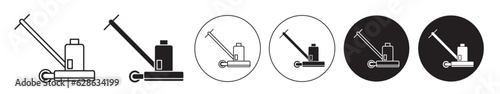 Floor Sander icon set. hardwood Floor sanding machine vector symbol in black color.