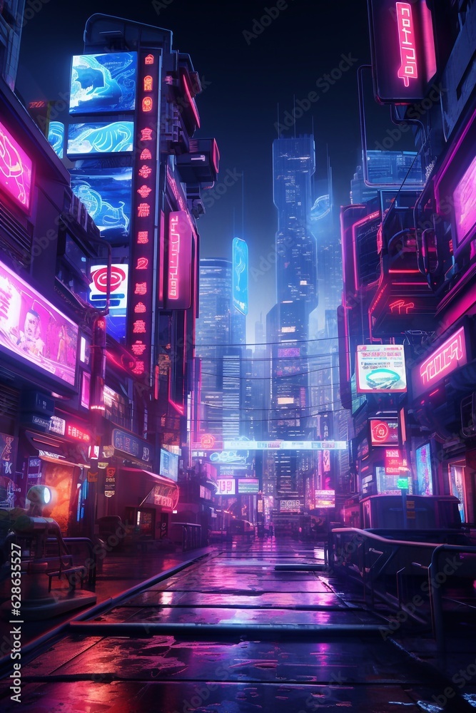 city at night.generated AI