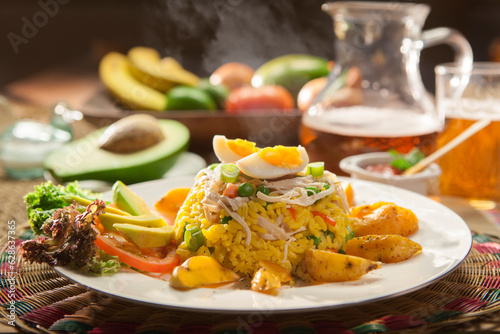 Fototapeta Naklejka Na Ścianę i Meble -  Plato Típico Arroz Atollado Cali Valle del Cauca Comida Colombiana
