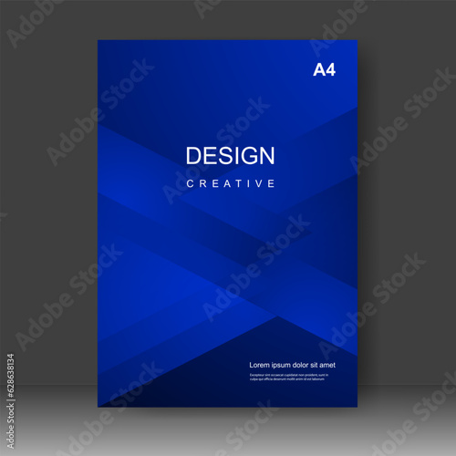 Business Cover design modern with blue Background. for cover book. Annual report. Brochure template, Poster, catalog. Simple Flyer promotion. magazine. Vector illustration