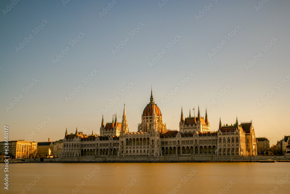 Beautiful view of the Parliament of Budapest, Hungary.
