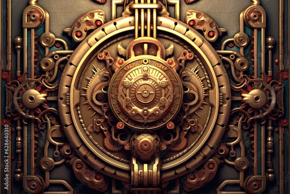 steampunk background with gears and clockwork illustration design wallpaper