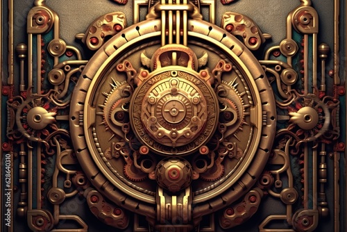 steampunk background with gears and clockwork illustration design wallpaper