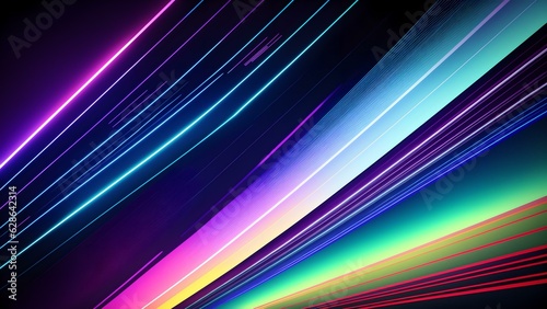 Photo of a vibrant abstract background with colorful lines