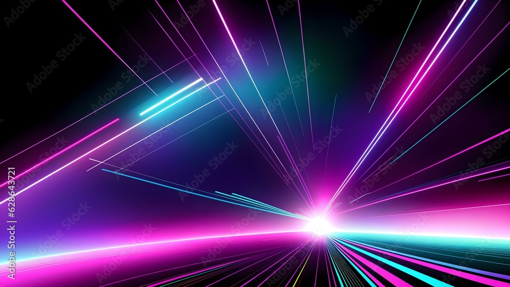 Photo of an abstract background with vibrant lines and colors Photo of an abstract background with vibrant lines and colors
