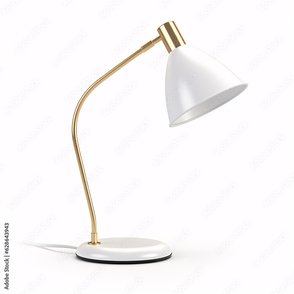 Scandinavian-style modern desk lamp, isolated on white. Design Object. Minimalistic interior decor item. Scandinavian-style modern desk lamp, isolated on white. Design Object. Minimalistic interior decor item.