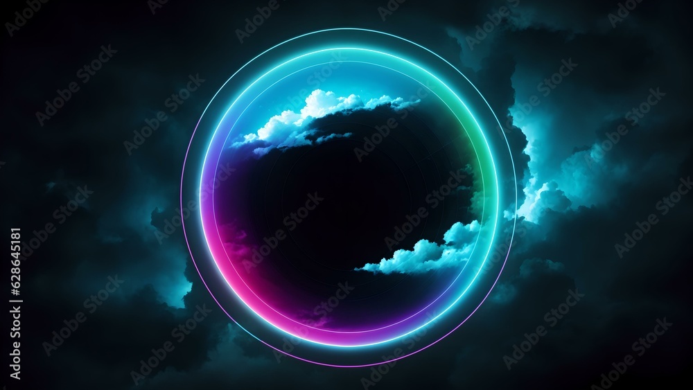 Photo of a beautiful circular cloud formation in the sky Photo of a beautiful circular cloud formation in the sky
