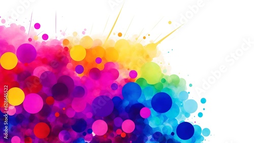 Photo of a vibrant and colorful abstract background filled with an array of dots photo