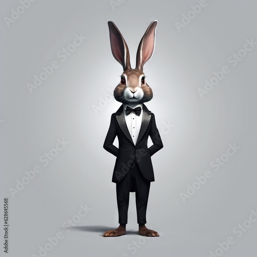A Bunny in a Suit,generative Ai.