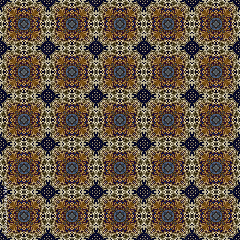 Seamless abstract square pattern. Modern texture - digital art. Fabric abstract kaleidoscope Seamless abstract square pattern. Modern texture - digital art. Fabric abstract kaleidoscope