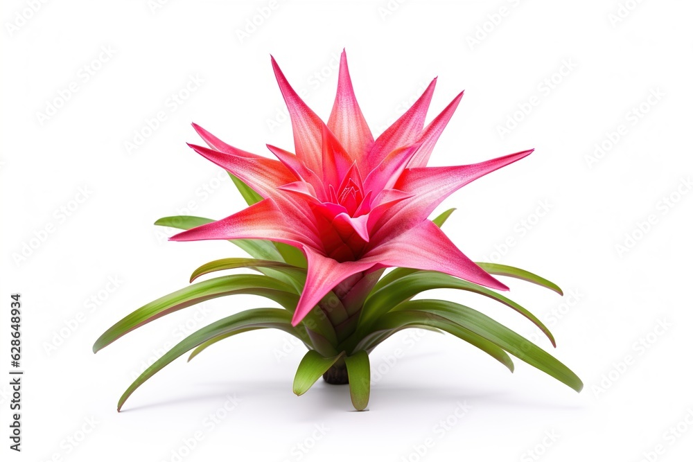 Bromeliad isolated on white.