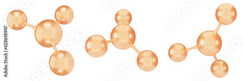 Molecular Structure, 3D render. 3D illustration.