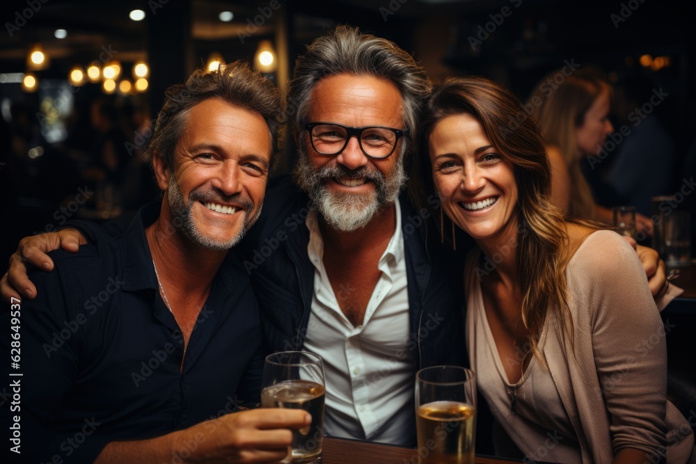 Obraz premium group of people at bar