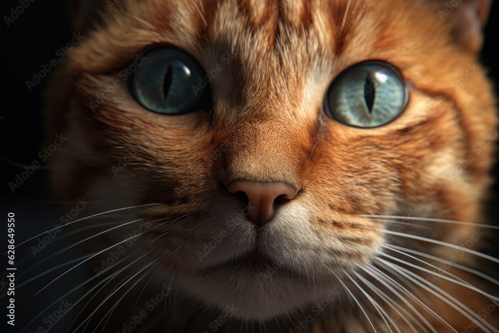 Close up portrait of an cute orange cat Close up portrait of an cute orange cat