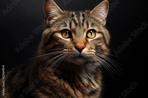 Portrait of a beautiful tabby cat