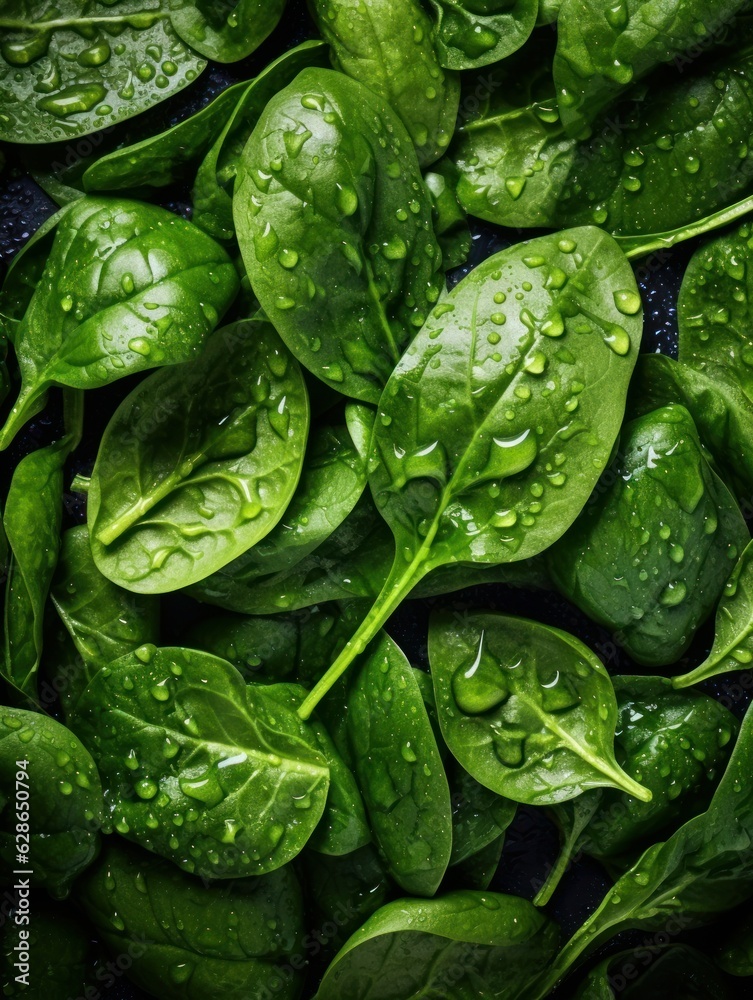 green leaves with drops