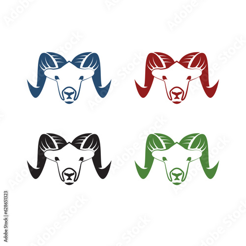 group of logo with rams.Vector illustration