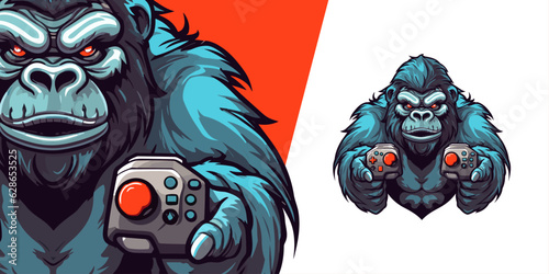 Kong's Dominance: Modern Gorilla Mascot Logo for Sports & Esport Teams, T-Shirt Printing - Grab Yours Now