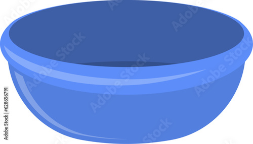 Blue plastic basin icon. Vector illustration. Isolated.	 photo