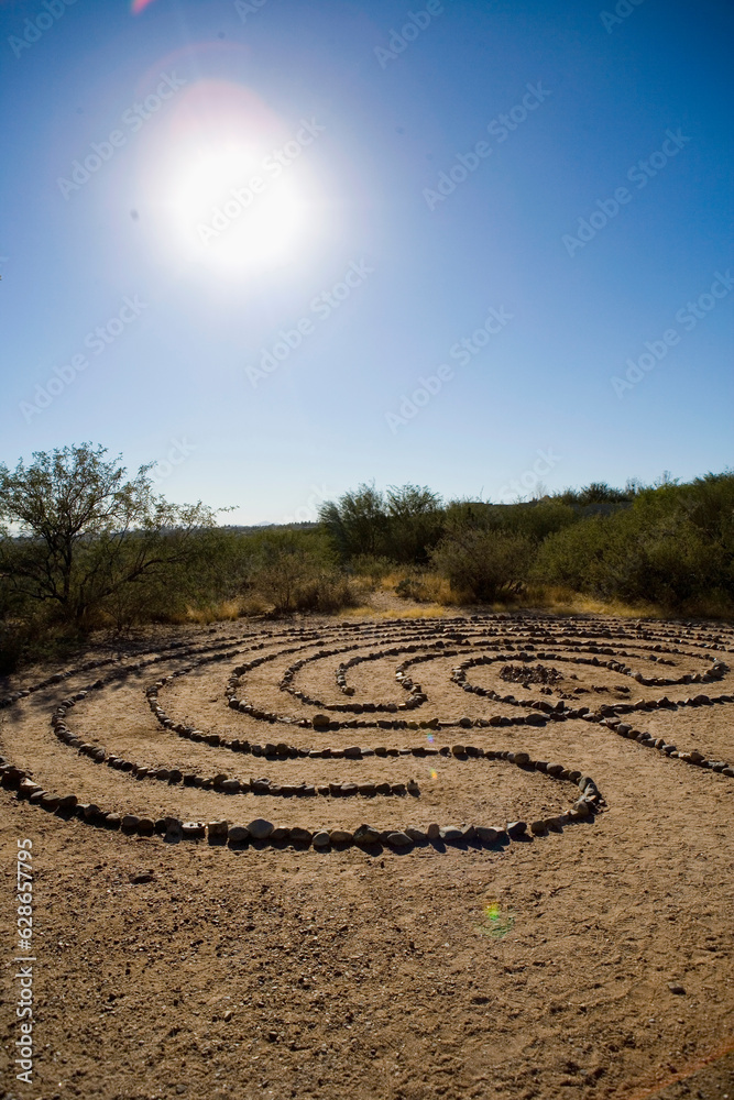 rock design on dry field rock design on dry field