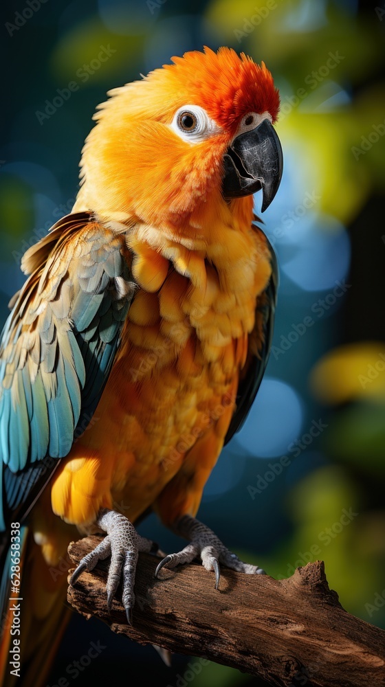 Fototapeta premium red and yellow macaw