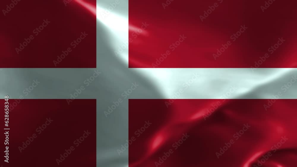 waving fabric texture flag of Denmark satin animation waving fabric texture flag of Denmark satin animation
