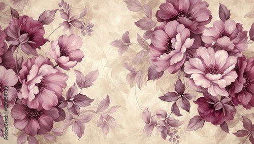 floral pattern background in fabric use style