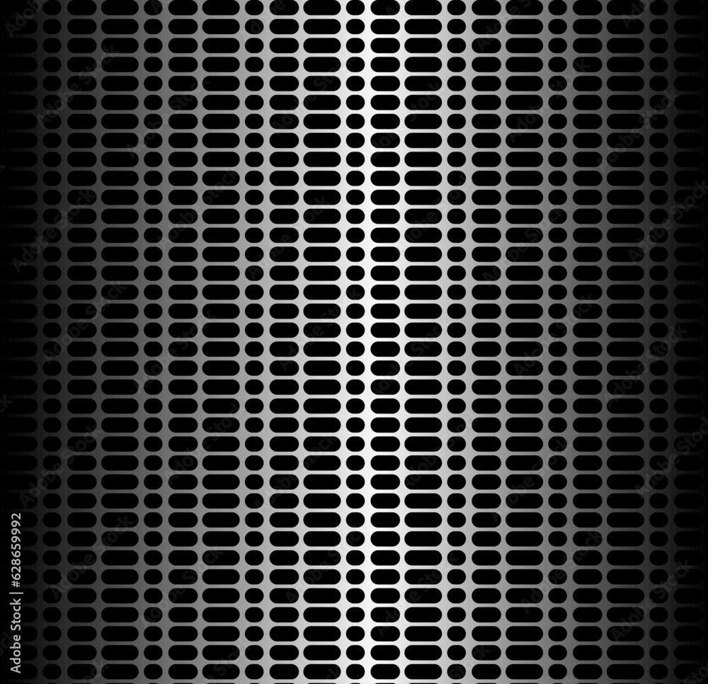 Vector abstract geometric pattern in the form of a metal lattice on a black background