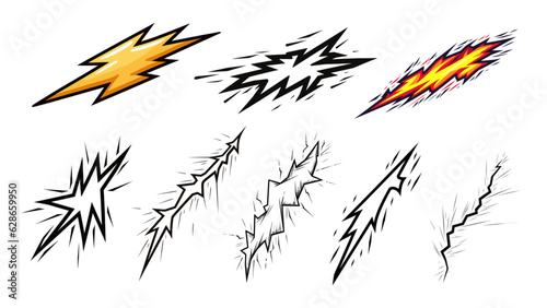 Lightning doodle thunderbolt. Hand drawn doodle sketch style. Electric flash energy bolt icon. Vector illustration on white backgorund