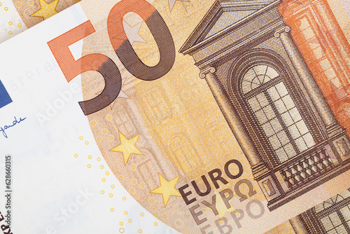 Obraz na plátně Euro banknote money (EUR) - legal tender of the European Union