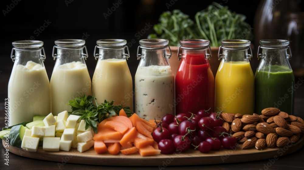 products on a wooden table products on a wooden table