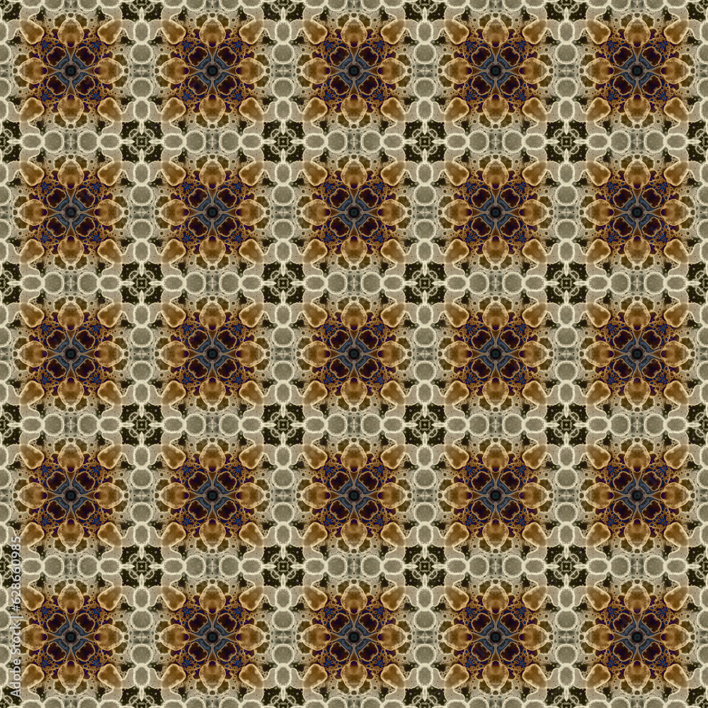 Seamless abstract square pattern. Modern texture - digital art. Fabric abstract kaleidoscope Seamless abstract square pattern. Modern texture - digital art. Fabric abstract kaleidoscope