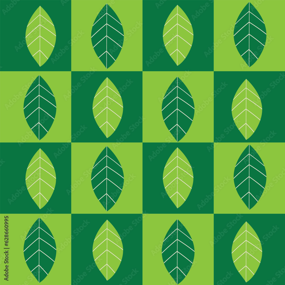Checkered lime green and emerald green seamless pattern. For fabric, textle and wallpaper 