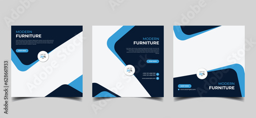 furniture sale social media and instagram post template