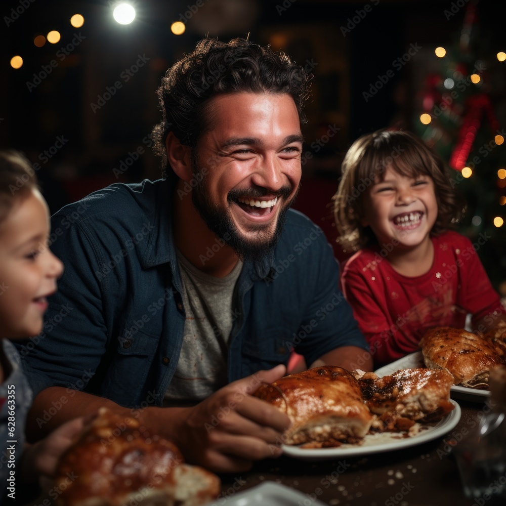 family celebrating christmas dinner family celebrating christmas dinner