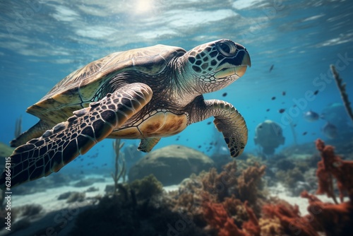 Marine wildlife photographs, Generative AI