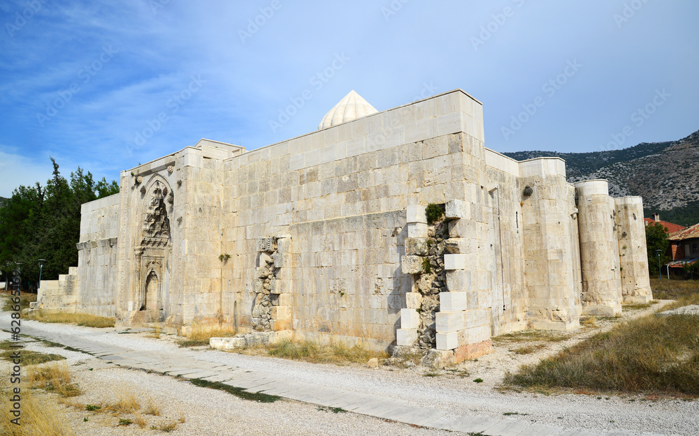 Susuz Caravanserai, located in Burdur, Turkey, was built in 1246.