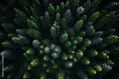 Background of a forest from a birds eye view