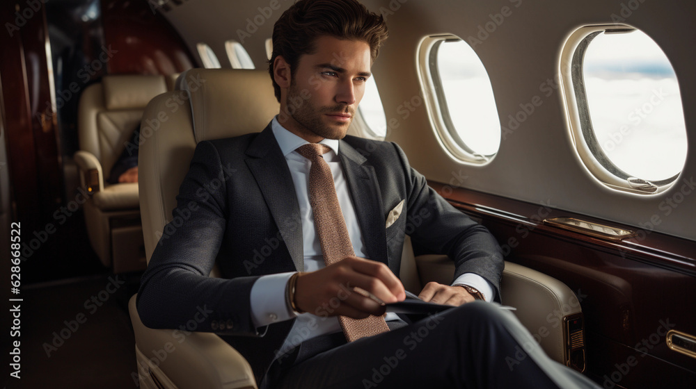 On the Wings of Success: A Businessman's Private Jet Travel