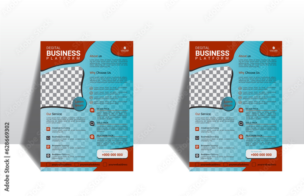 A4 flyer template, modern template and modern design, perfect for ...