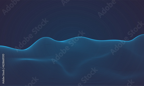Abstract wave line background. Vector geometric background. Modern stylish texture. Abstract bg. © Gal