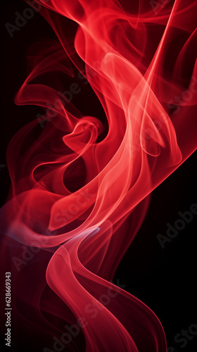 red smoke on black background, made with Generative AI