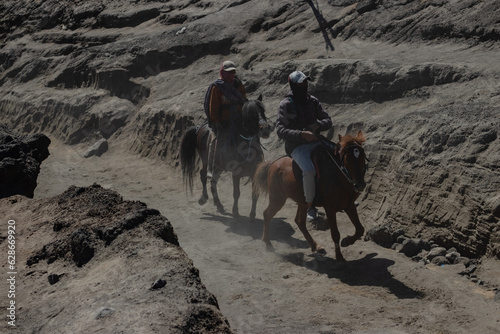Horse riders at Mount Bromo