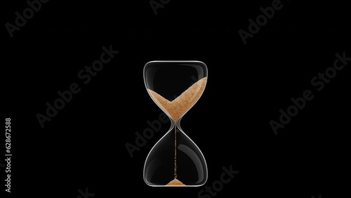 Hour Glass Sand Clock with Transparent Background for 60 Seconds photo