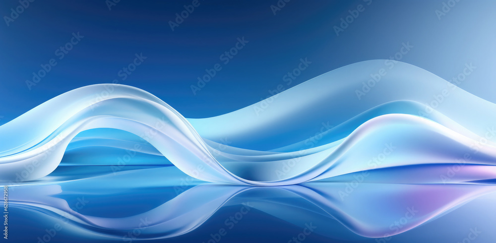 Abstrakter blauer Hintergrund mit Wasser - Liquide Linen mit Platz für Text oder Produkt