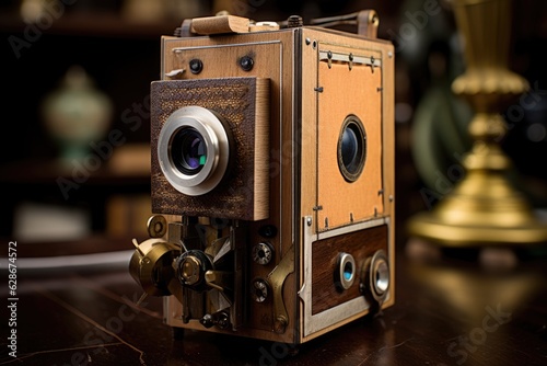 assembling pinhole camera with tape and cardboard photo