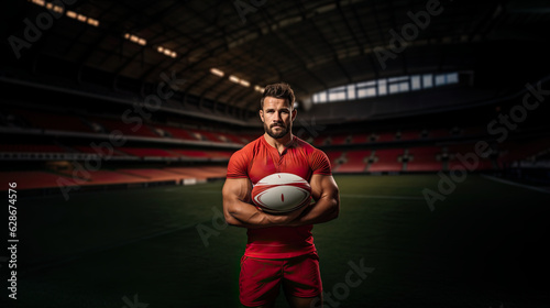 Rugby Player on Pitch