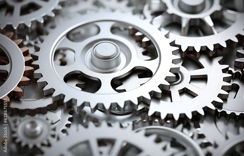 Machine gears background. Generative ai. Machine gears background. Generative ai.